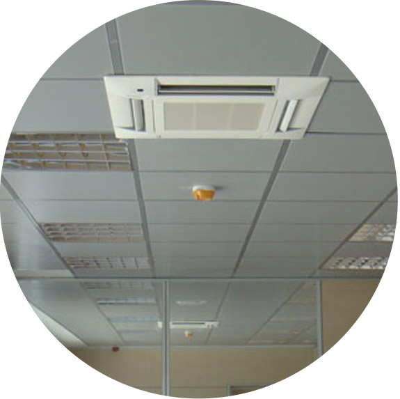 falso techo con instalacion aire acondicionado